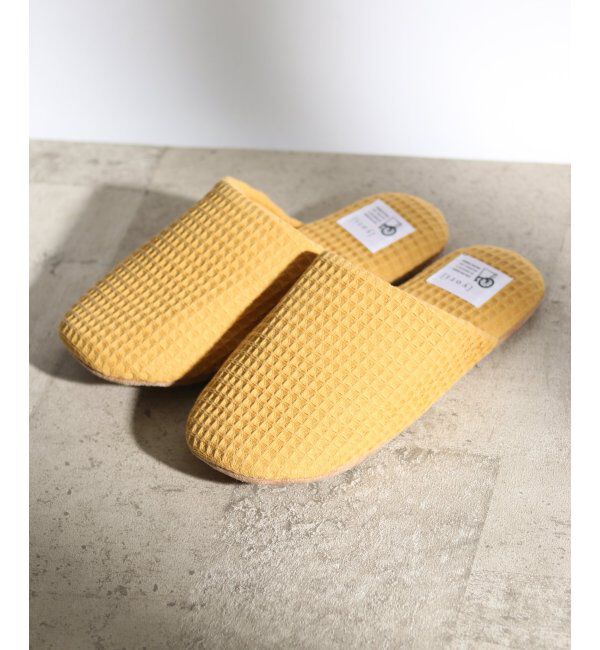 TOKYO DESIGN CHANNEL「YORI ソフトワッフルスリッパ L」|ルームシューズ|イエロー