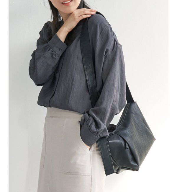 ikka「ＰＵハーフムーンミニショルダー」|その他|ブラック