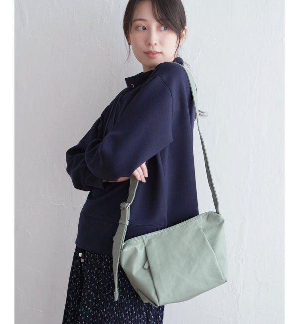 ikka「ＰＵハーフムーンミニショルダー」|その他|グリーン1