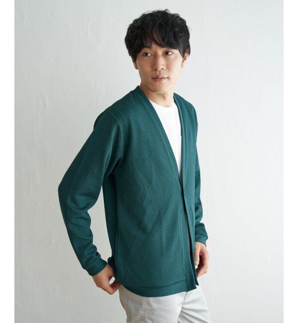 ikka「パイナップルワンボタンカーデ」|カーディガン|