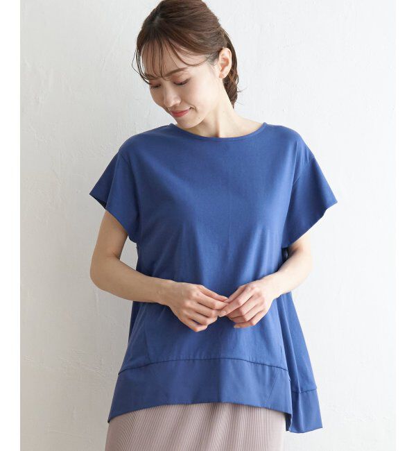 ikka「Aライン裾切り替えカットソー」|その他|