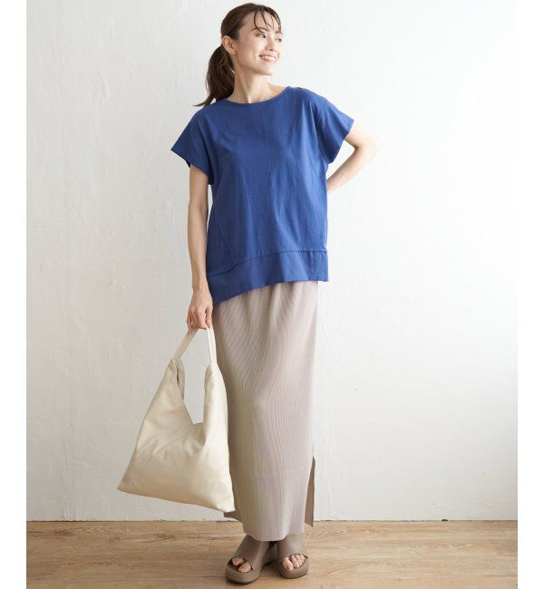 ikka「Aライン裾切り替えカットソー」|その他|