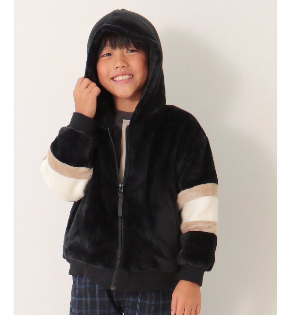 ikka kids「ボアフリース袖切り替えパーカー（120~160cm）」|その他|