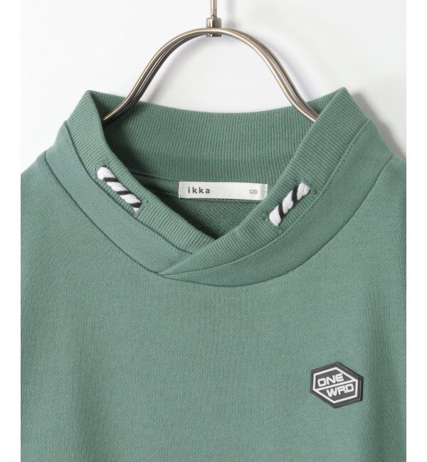 ikka kids「チビハイネック袖ロゴトレーナー（120~160cm）」|Tシャツ・カットソー|