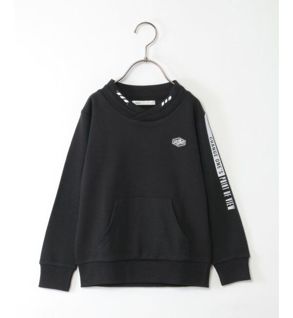 ikka kids「チビハイネック袖ロゴトレーナー（120~160cm）」|Tシャツ・カットソー|