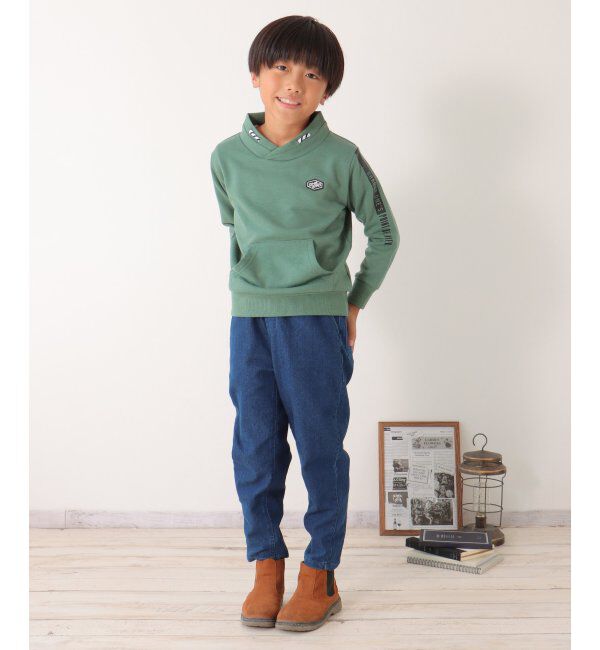 ikka kids「チビハイネック袖ロゴトレーナー（120~160cm）」|Tシャツ・カットソー|