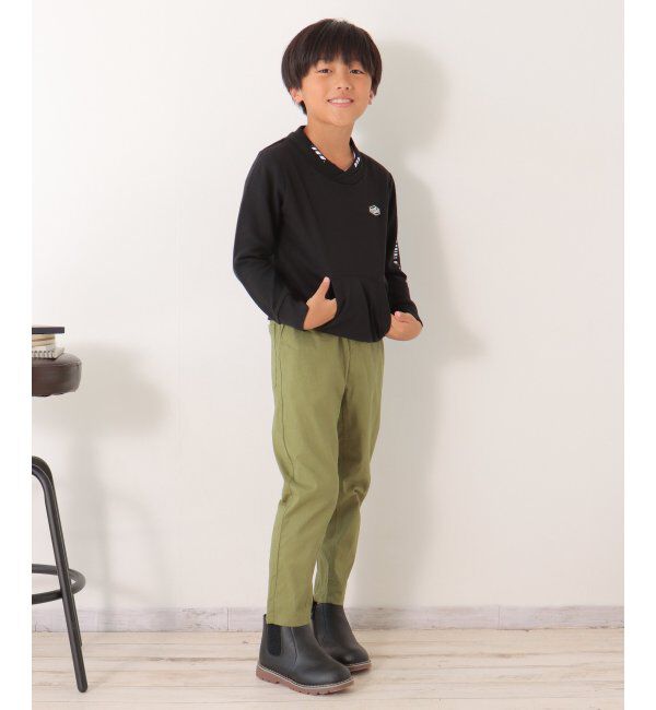 ikka kids「チビハイネック袖ロゴトレーナー（120~160cm）」|Tシャツ・カットソー|