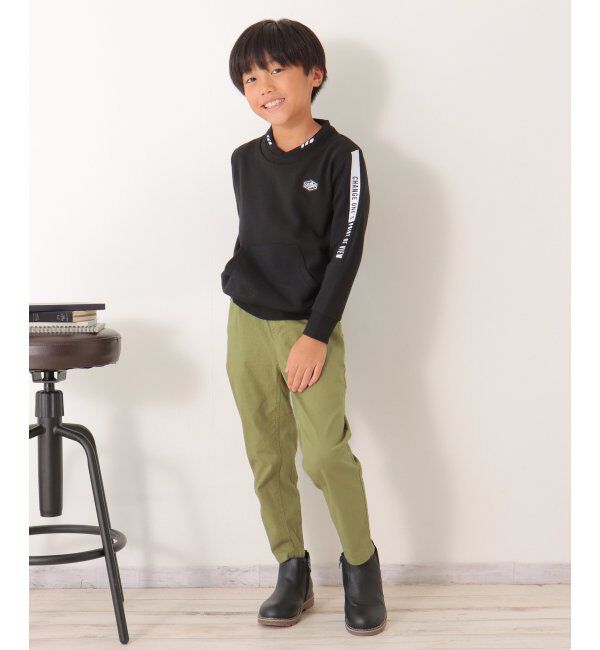 ikka kids「チビハイネック袖ロゴトレーナー（120~160cm）」|Tシャツ・カットソー|