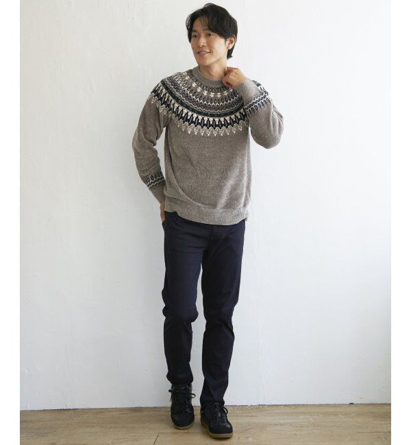 ikka「モール求心柄ニット」|プルオーバー|