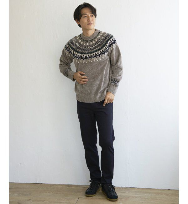 ikka「モール求心柄ニット」|プルオーバー|