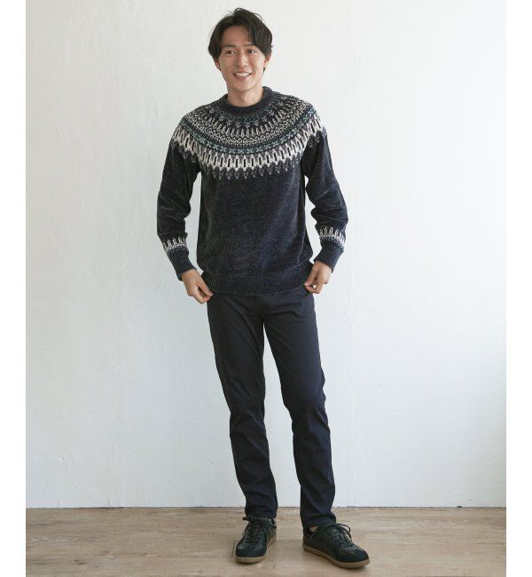 ikka「モール求心柄ニット」|プルオーバー|