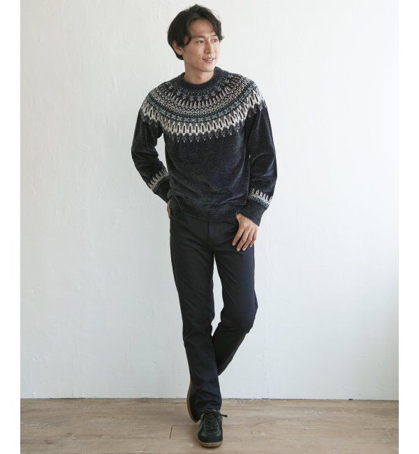 ikka「モール求心柄ニット」|プルオーバー|