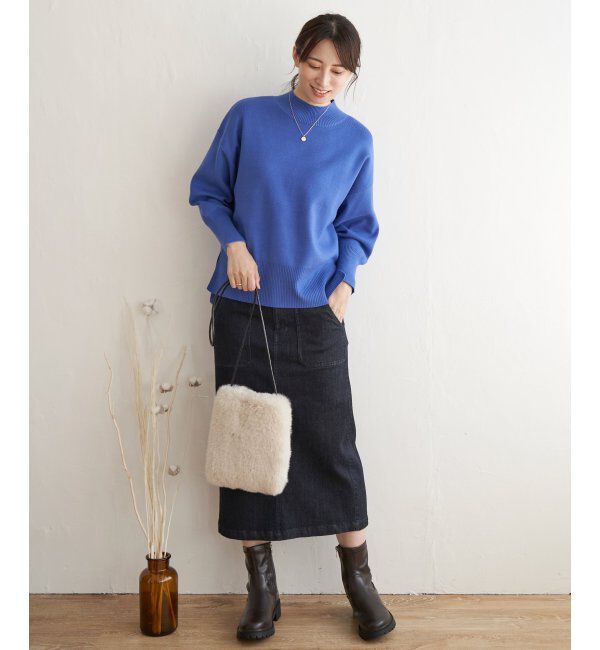 ikka「【雑誌InRed12月号掲載】【親子おそろい】クリーミーサイドスリットプルオーバー」|プルオーバー|