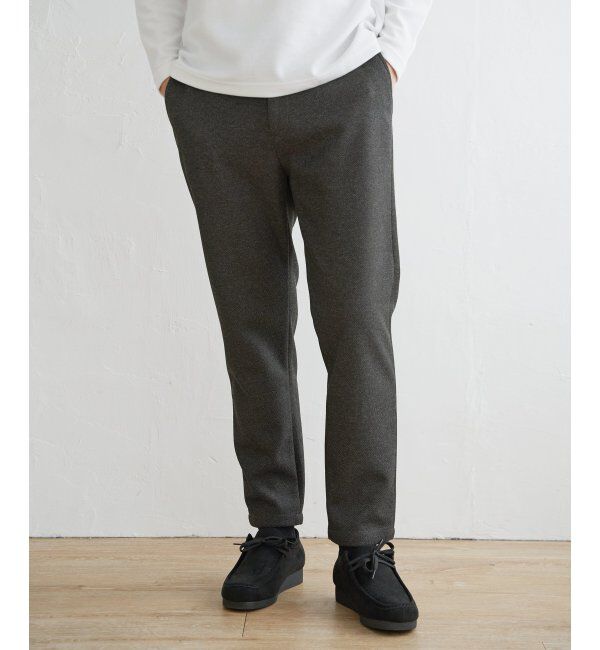 IKKA LOUNGE「【セットアップ対応】GOKU楽ワークウールライクパンツ」|その他|チャコール