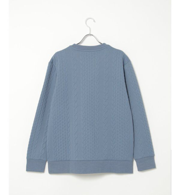 ikka「ふくれジャカードクルーネックプルオーバー」|パーカー|