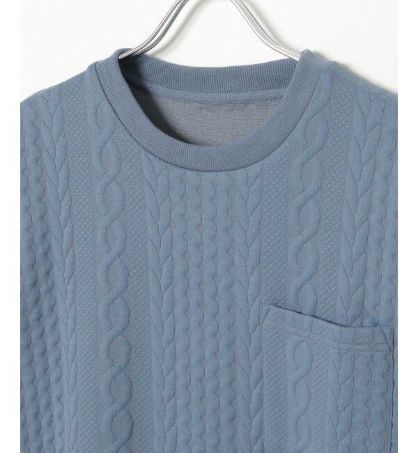 ikka「ふくれジャカードクルーネックプルオーバー」|パーカー|