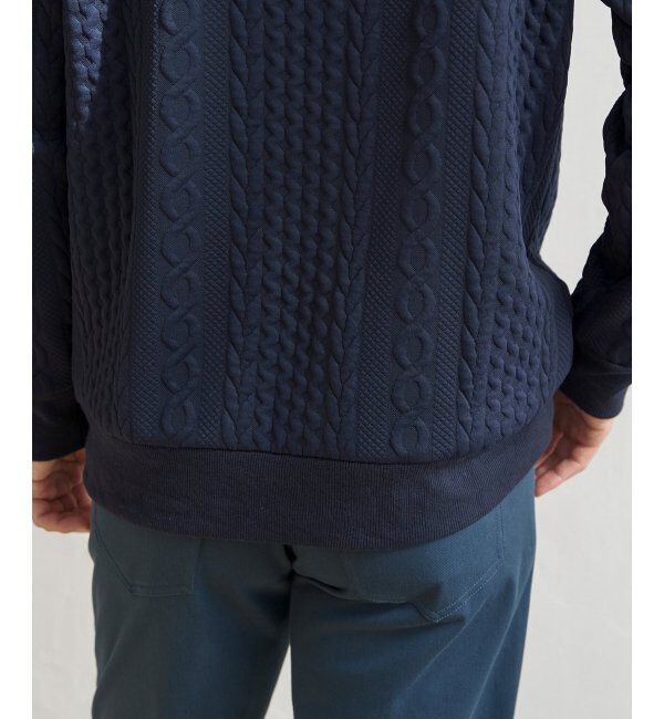 ikka「ふくれジャカードクルーネックプルオーバー」|パーカー|