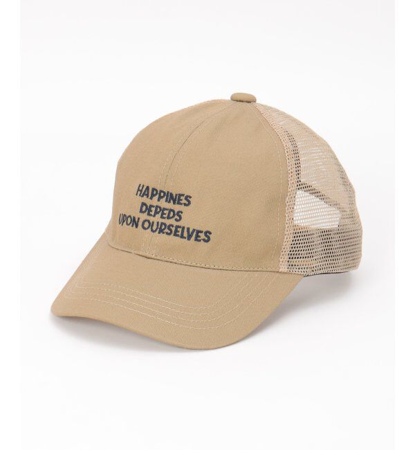 ikka kids「刺繍ロゴメッシュキャップ」|その他|ベージュ