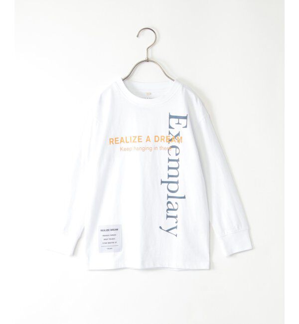 ikka kids「縦ロゴプリントロングTシャツ（120~160cm）」|Tシャツ・カットソー|