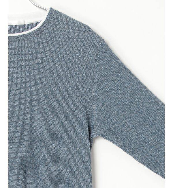 ikka「メランジワッフルフェイクロンTシャツ」|Tシャツ・カットソー|