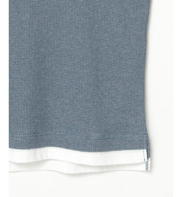 ikka「メランジワッフルフェイクロンTシャツ」|Tシャツ・カットソー|