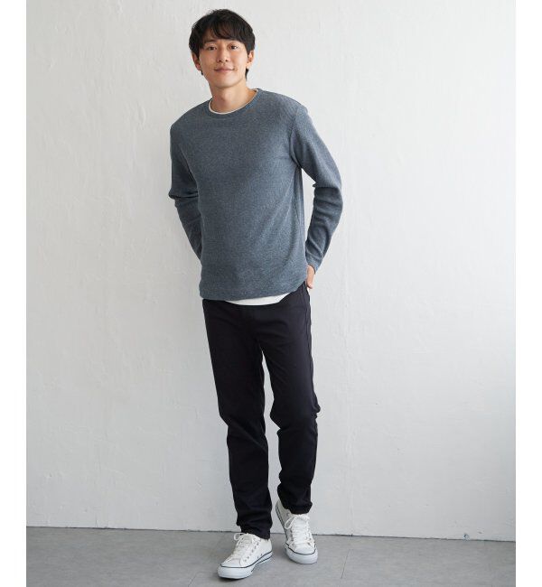 ikka「メランジワッフルフェイクロンTシャツ」|Tシャツ・カットソー|