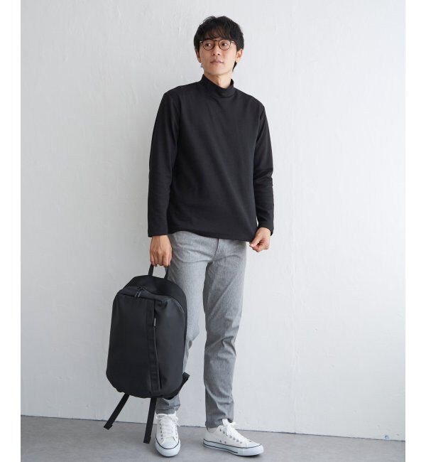 IKKA LOUNGE「ポンチモックネックロンTシャツ」|Tシャツ・カットソー|