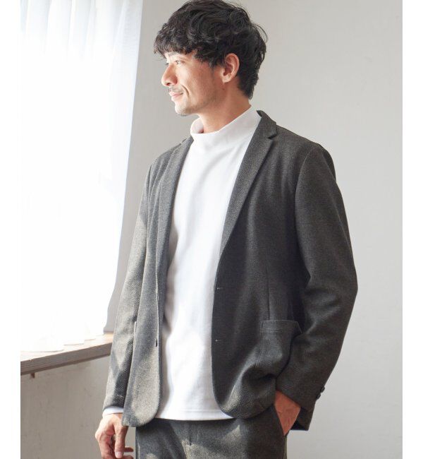 IKKA LOUNGE「ポンチモックネックロンTシャツ」|Tシャツ・カットソー|