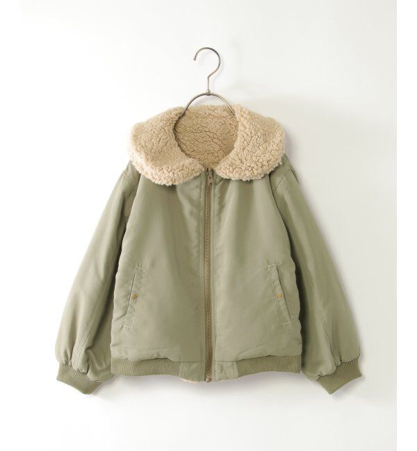 ikka kids「リバーシブルボアブルゾン（110~160cm）」|その他|オリーブ