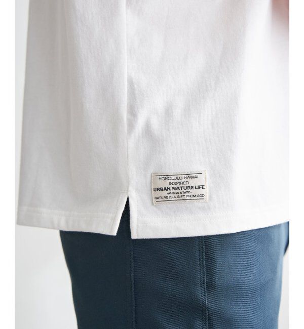 ikka「URBAN NATURE LIFE アーバンネイチャーライフ ロゴプリントポケTシャツ」|Tシャツ・カットソー|