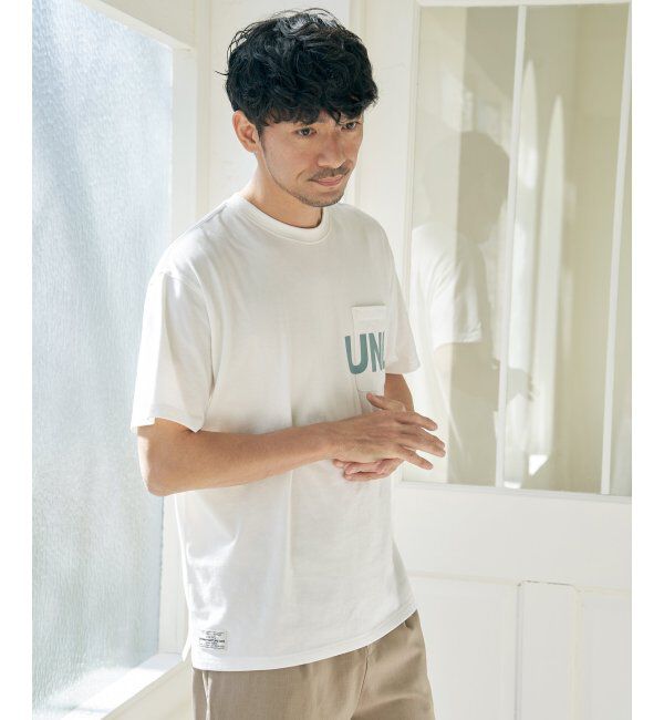ikka「URBAN NATURE LIFE アーバンネイチャーライフ ロゴプリントポケTシャツ」|Tシャツ・カットソー|