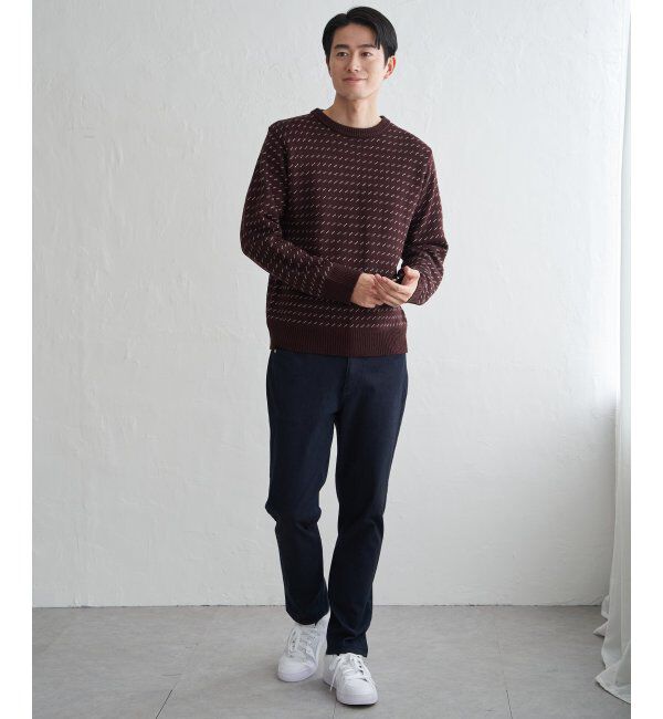 ikka「カラーバーズアイニット」|プルオーバー|