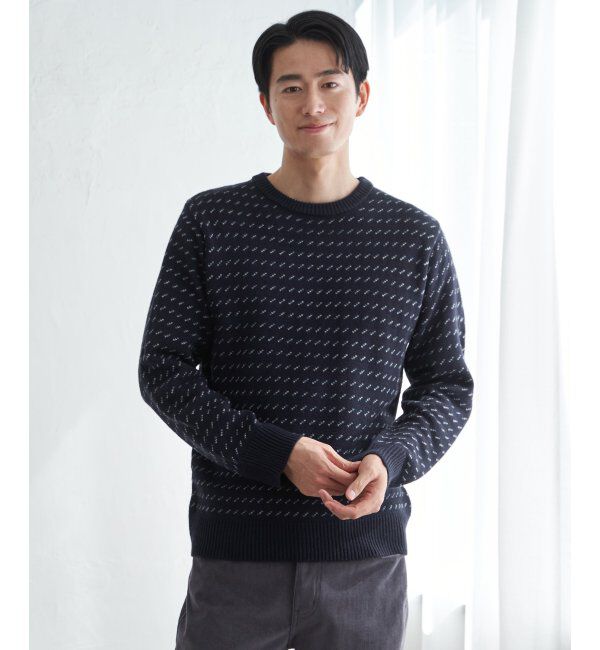 ikka「カラーバーズアイニット」|プルオーバー|