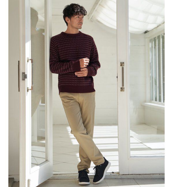 ikka「カラーバーズアイニット」|プルオーバー|