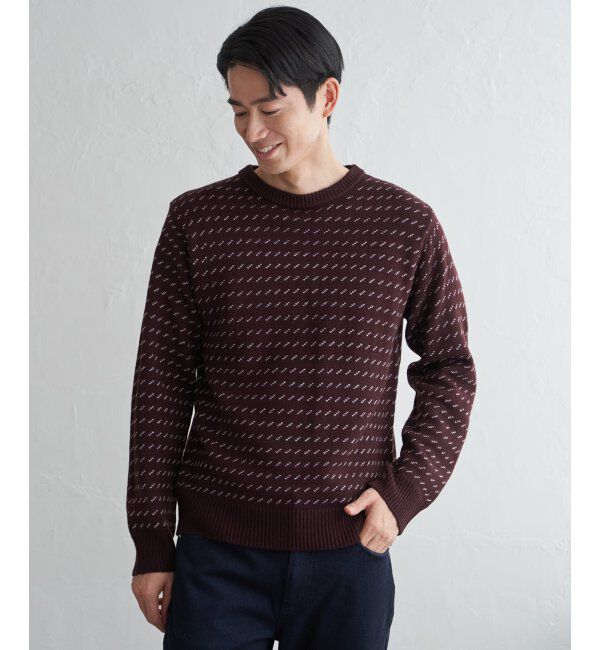 ikka「カラーバーズアイニット」|プルオーバー|