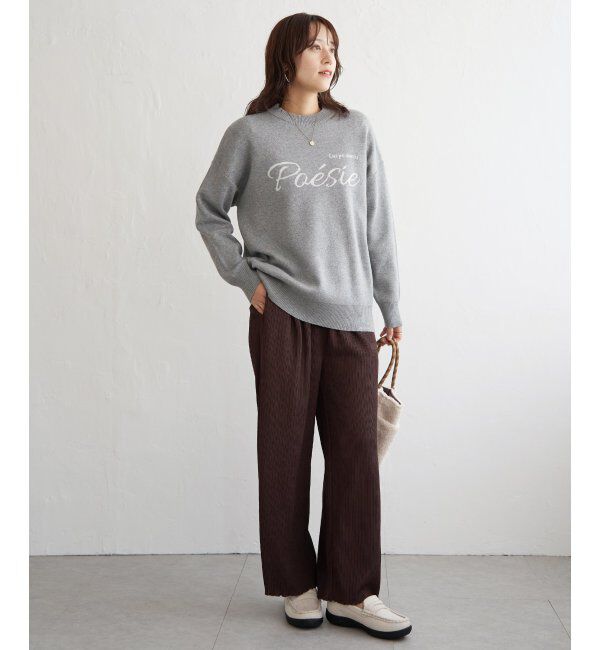 ikka「【親子コーデ】コットンMIXジャガードロゴプルオーバー」|プルオーバー|