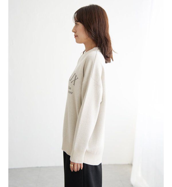 ikka「【親子コーデ】コットンMIXジャガードロゴプルオーバー」|プルオーバー|