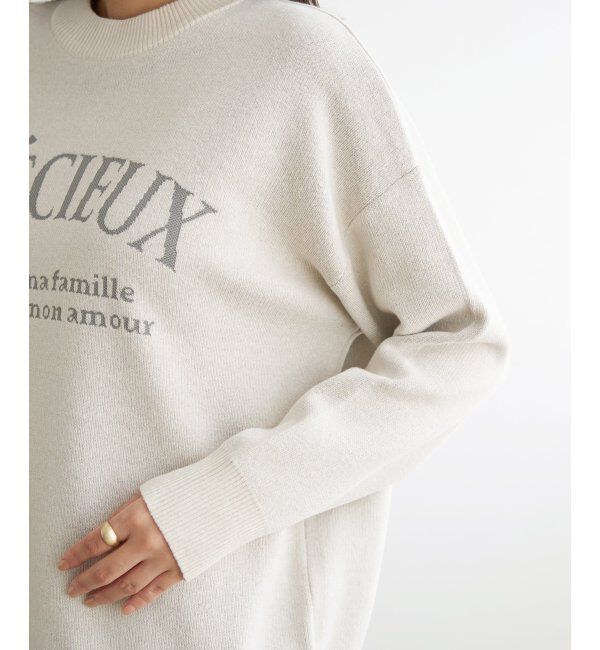 ikka「【親子コーデ】コットンMIXジャガードロゴプルオーバー」|プルオーバー|