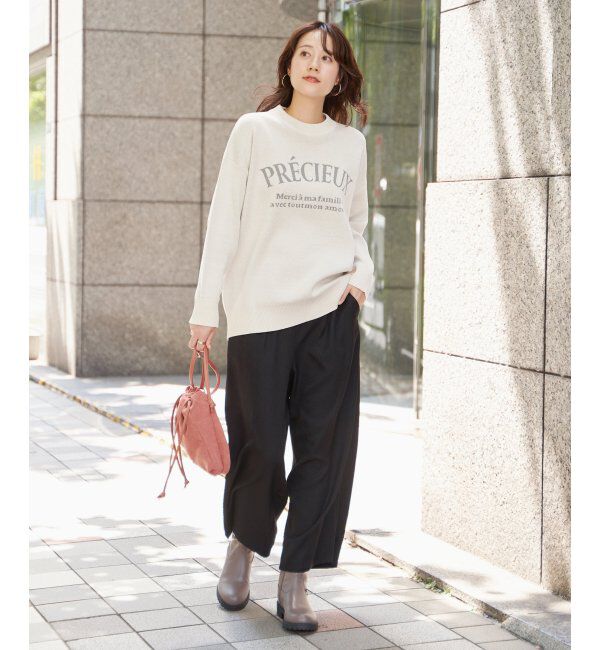 ikka「【親子コーデ】コットンMIXジャガードロゴプルオーバー」|プルオーバー|