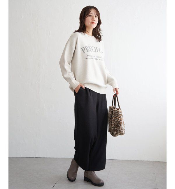 ikka「【親子コーデ】コットンMIXジャガードロゴプルオーバー」|プルオーバー|