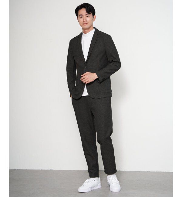 IKKA LOUNGE「【セットアップ対応】GOKU楽ワークウールライクジャケット」|テーラードジャケット|