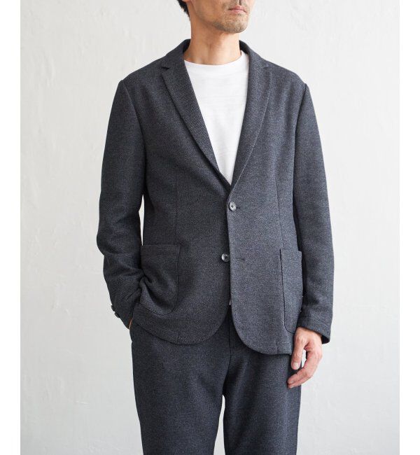 IKKA LOUNGE「【セットアップ対応】GOKU楽ワークウールライクジャケット」|テーラードジャケット|