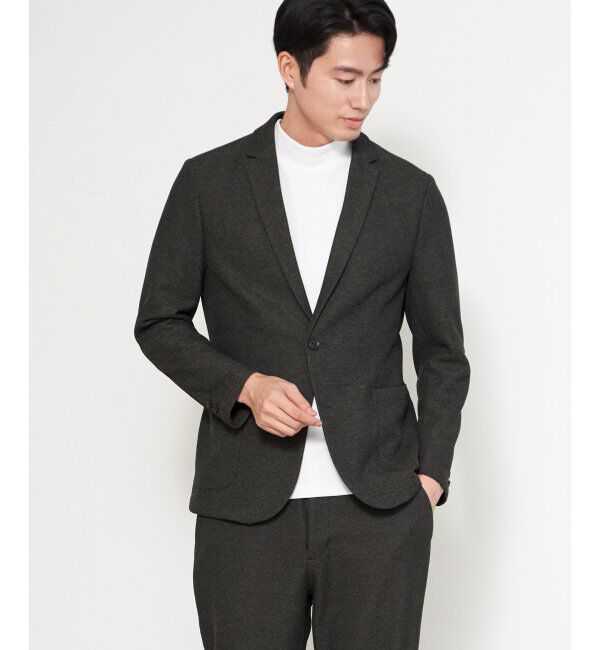 IKKA LOUNGE「【セットアップ対応】GOKU楽ワークウールライクジャケット」|テーラードジャケット|