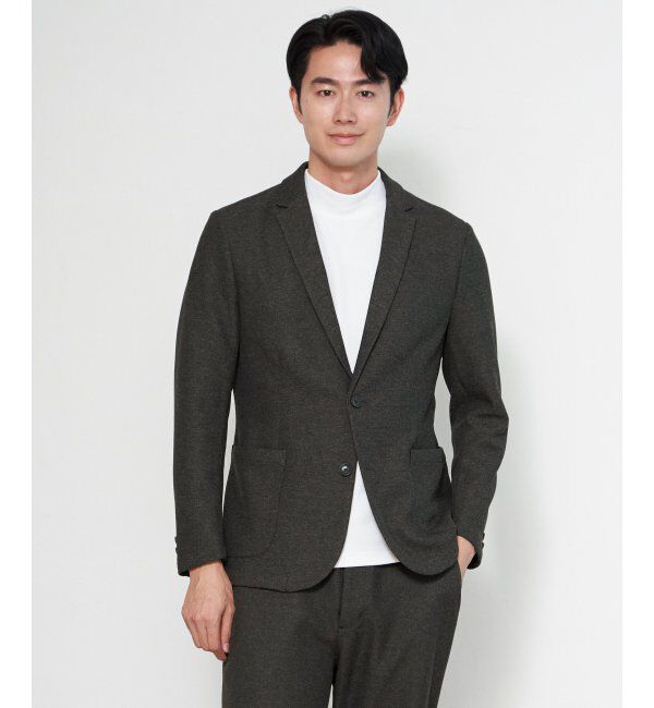 IKKA LOUNGE「【セットアップ対応】GOKU楽ワークウールライクジャケット」|テーラードジャケット|