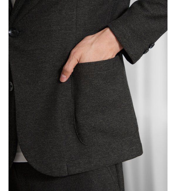 IKKA LOUNGE「【セットアップ対応】GOKU楽ワークウールライクジャケット」|テーラードジャケット|