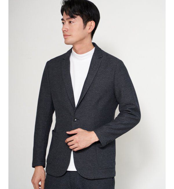 IKKA LOUNGE「【セットアップ対応】GOKU楽ワークウールライクジャケット」|テーラードジャケット|