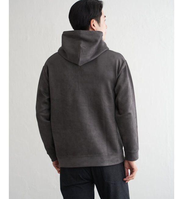 ikka「GOKU楽スエードハーフジップパーカ」|パーカー|