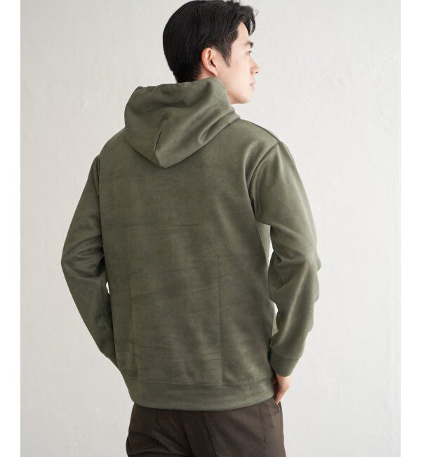 ikka「GOKU楽スエードハーフジップパーカ」|パーカー|