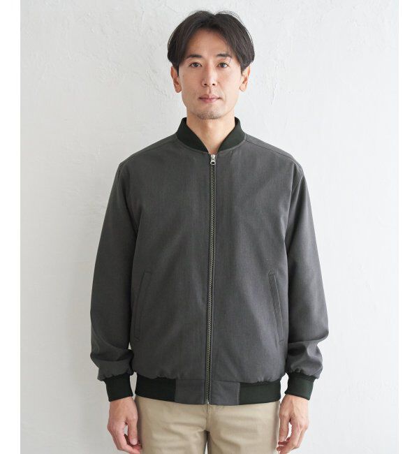 ikka「2wayライナー付きリブブルゾン」|ブルゾン・スタジャン|