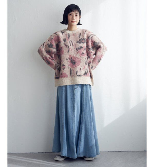 Lbc with Life「フラワージャカードふんわりプルオーバー」|カーディガン|